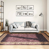 vidaXL Rug Washable 160x230 cm Black and Gold Anti Slip