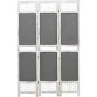 vidaXL 3-Panel Room Divider Grey 105x165 cm Fabric