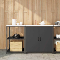 Kitchen Storage Set with Shelf with Storage Steel