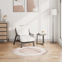 vidaXL Rug Washable 120 cm Beige Anti Slip