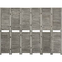 vidaXL 6-Panel Room Divider Grey 214x166 cm Solid Wood