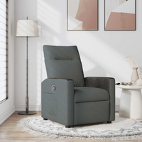 vidaXL Recliner Chair Reclining Dark Grey 69 x 86 x 100 cm Fabric