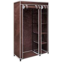 vidaXL Fabric Wardrobe Brown