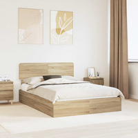 vidaXL Bed Frame with Drawer Sonoma Oak 150 x 200 cm Engineered Wood