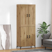 vidaXL Highboard 2 pcs Artisan Oak Engineered Wood