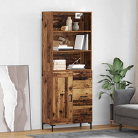 vidaXL Highboard Old Wood 69.5 x 32.5 x 180 cm Engineered Wood