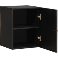 vidaXL Wall Cabinet with Door Black 38 x 33 x 48 cm Solid Mango Wood