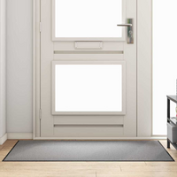 vidaXL Doormat Grey and Black 90 x 150 cm Polypropylene and vinyl