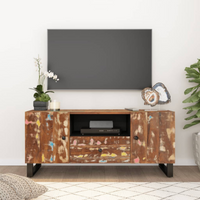 vidaXL TV Cabinet 105x33.5x46 cm Solid Wood Reclaimed&Engineered Wood