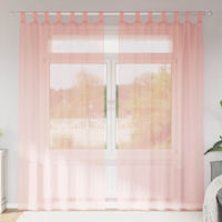 vidaXL Voile Curtains with Loops 2 pcs Pink 140x245 cm