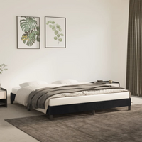 vidaXL Bed Frame without Mattress Black 180x200 cm Super King Super King Velvet