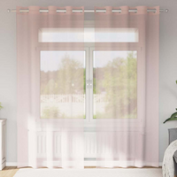 vidaXL Voile Curtains with Grommets 2 pcs Light Pink 140x225 cm