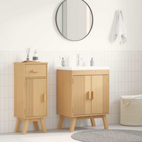 vidaXL Sink Base Cabinet with Shelf Olden Brown 114 x 43 x 73.5 cm