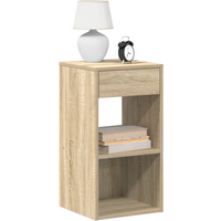 vidaXL Bedside Cabinets with Drawer 2 pcs Sonoma Oak 35x34x66.5 cm