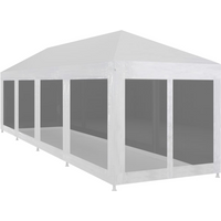 vidaXL Party Tent with 10 Mesh Sidewalls 12x3 m