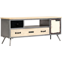 vidaXL TV Cabinet Solid Mango Wood and Steel 120x30x45 cm