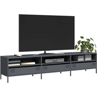 vidaXL TV Cabinet Anthracite 202x39x43.5 cm Cold-rolled Steel