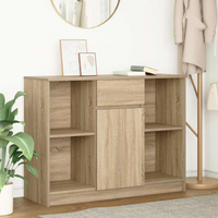 vidaXL Sideboard with Drawer Sonoma Oak 101x35x76 cm Engineered Wood