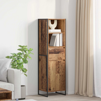 vidaXL Book Cabinet Old Wood 43 x 36 x 150.5 cm Engineered Wood