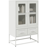 vidaXL Highboard White 68x39x111.5 cm Steel