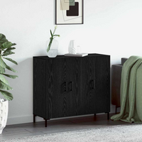 vidaXL Sideboard Black 90 x 34 x 80 cm Engineered wood