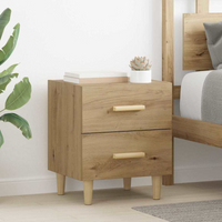 vidaXL Bed Cabinet 2 pcs Artisan oak 40 x 35 x 47.5 cm Engineered wood