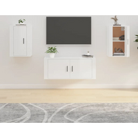 vidaXL Wall Mounted TV Cabinets 2 pcs High Gloss White 40x34.5x60 cm
