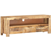 vidaXL TV Cabinet 110x30x40 cm Rough Mango Wood