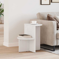 vidaXL Side Table White 50 x 40 x 50 cm Solid pine wood