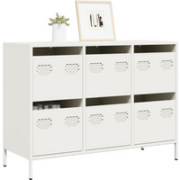 vidaXL Sideboard White 101.5x39x73.5 cm Cold-rolled Steel