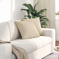 vidaXL Sofa Pillows 2 pcs Cream 45 x 45 cm Fabric