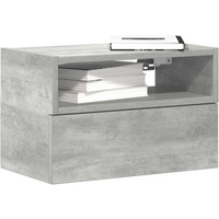 vidaXL Wall-mounted Bedside Cabinets 2 pcs Concrete Grey 45x26x28.5 cm