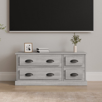 vidaXL TV Cabinet Grey Sonoma 100x35.5x45 cm Engineered Wood