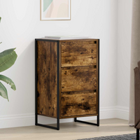 vidaXL Sideboard Smoke Oak 42 x 36 x 75.5 cm Engineered Wood