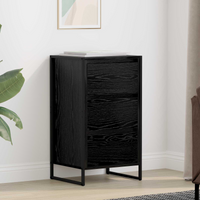 vidaXL Sideboard Black Oak 42 x 36 x 75.5 cm Engineered Wood