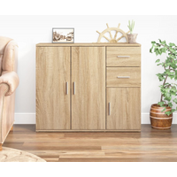 vidaXL Sideboard Sonoma Oak 91x29.5x75 cm Engineered Wood