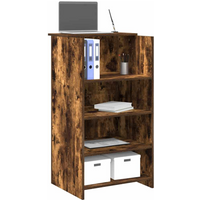 vidaXL Reception Desk Smoked Oak 55x50x103.5 cm Engineered Wood
