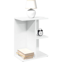 vidaXL Bedside Table White 46.5x29x61 cm Engineered Wood