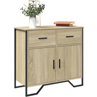 vidaXL Sideboard Sonoma Oak 79.5x35.5x74.5 cm Engineered Wood
