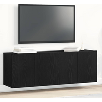 vidaXL TV Cabinets 2 pcs Black Oak 120x30x41 cm Engineered Wood