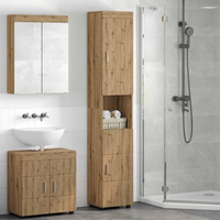vidaXL Bathroom Cabinet Set TULUM Artisan Oak 37 x 31.5 x 203 cm