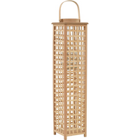 vidaXL Hanging Candle Lantern Holder Bamboo Natural