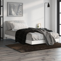 vidaXL Bed Frame without Mattress High Gloss White 90x190 cm Single