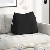 vidaXL Back Pillow Black 60 x 20 x 50 cm Fabric