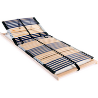 vidaXL Slatted Bed Base without Mattress with 42 Slats 7 Zones 70x200 cm