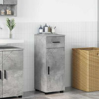 vidaXL Bathroom Cabinet with Drawer Concrete Grey 30 x 35 x 80 cm