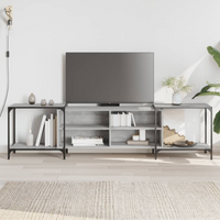 vidaXL TV Cabinet Grey Sonoma 203x37x50 cm Engineered Wood