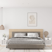 vidaXL Bedside Cabinets 2 pcs High Gloss White 43x36x50 cm