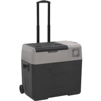 vidaXL Cool Box with Wheel and Handle Black&Grey 30 L Polypropylene