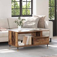 vidaXL Coffee Table Old wood 90 x 49 x 45 cm Engineered wood